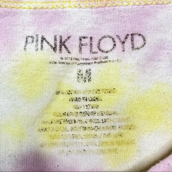 Pink Floyd Women’s Fitted Tie Dye Long Sleeve T-Shirt Scalloped Edges Sz M - Picture 5 of 8
